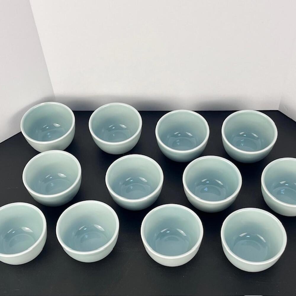 Alessi for Delta Set of 12 Minimalist Asian Inspired Porcelain Fruit Bowls 5 oz. - Picture 2 of 9